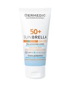 Dermedic Sunbrella Creme Spf50+ Peau Sensibles pour couperosique 50ml