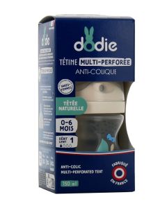 DODIE Biberon Tétine Multi-Perforée ROSE 0-6mois 150ml