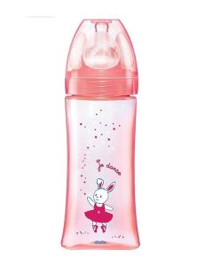 Dodie Biberon Multi Perfore Tetine Debit 2 Rose 0-6mois 270ml