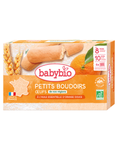 BABYBIO Petits Boudoirs à l’huile Essentielle d’orange Douce 120G