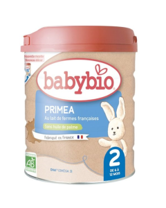 BABYBIO Lait 2ème âge Boîtes Lait infantile Primea 2 Croissance dès 6 mois 800G